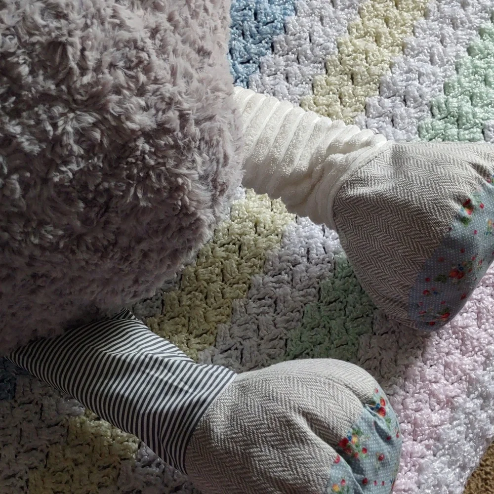 Mina Victory Plush Grey Elephant 22x26